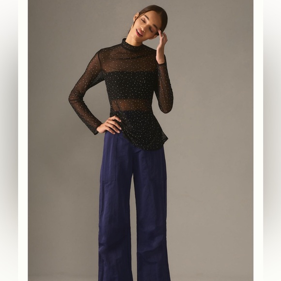 NWT Eva Franco Starlight Long-Sleeve Sheer‎ Tunic - Picture 6 of 10